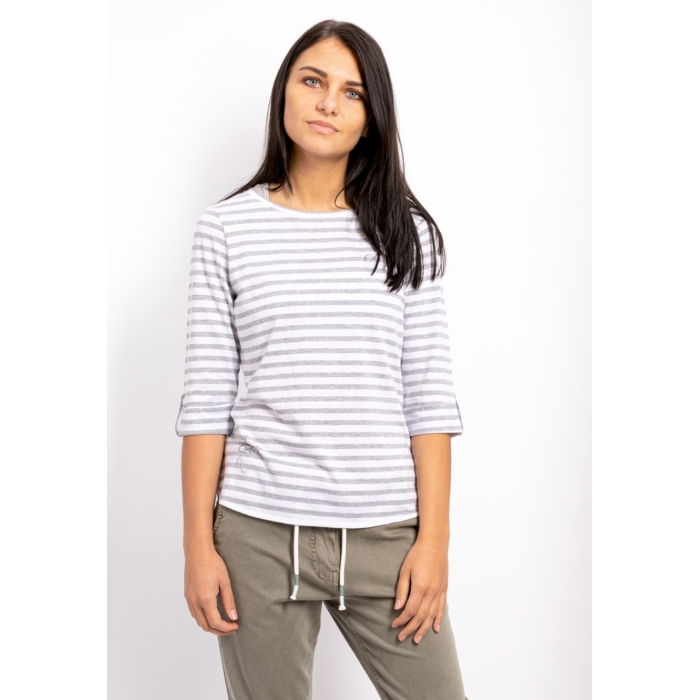 Bluza damska Chillaz BALANCES STRIPES CREME GREY MELANGE STRIPES